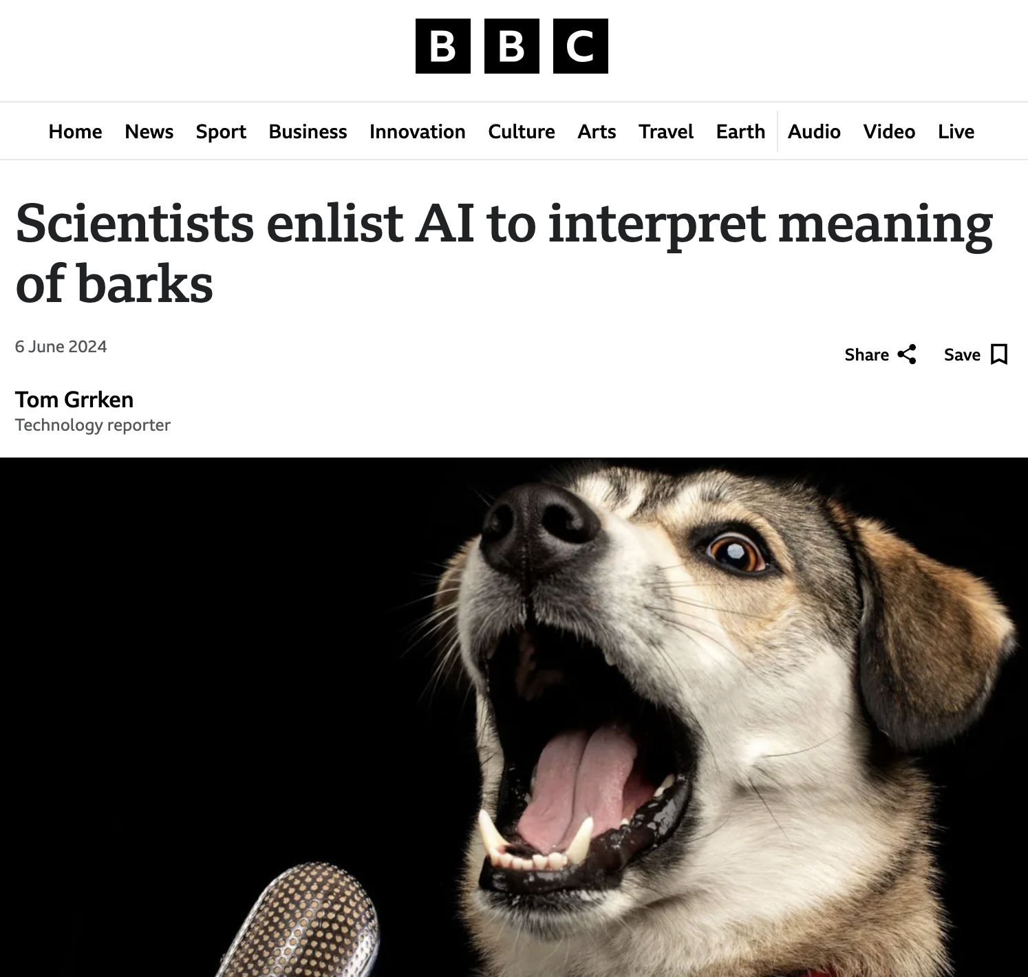 BBC News article screenshot